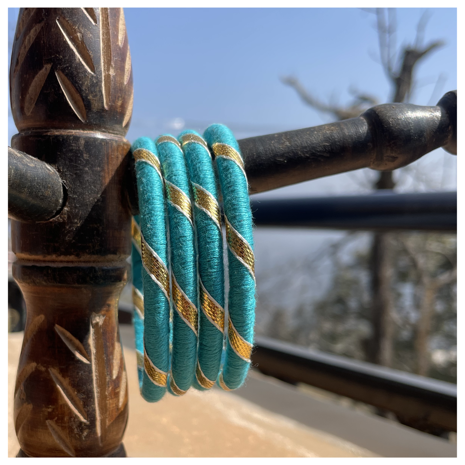SauGaat Elegant Cotton-Wrapped Bangles