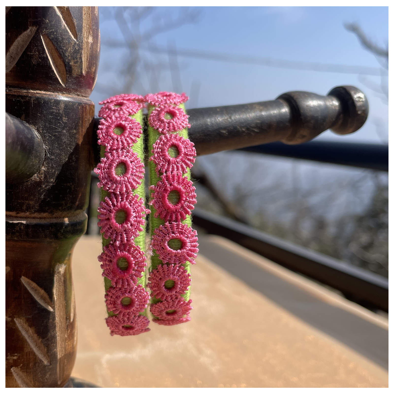 SauGaat Handcrafted Floral Wrapped Bangles (Set of 2)