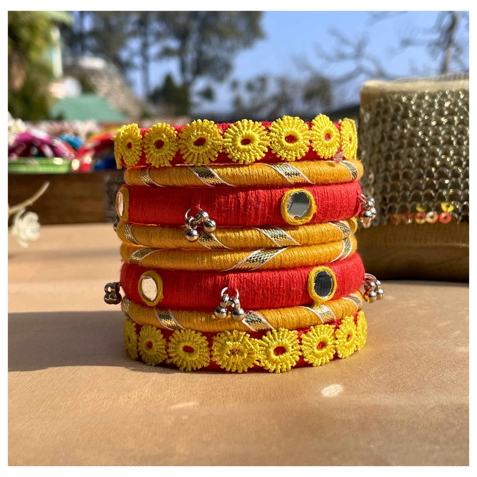 Floral Festive Bangle set