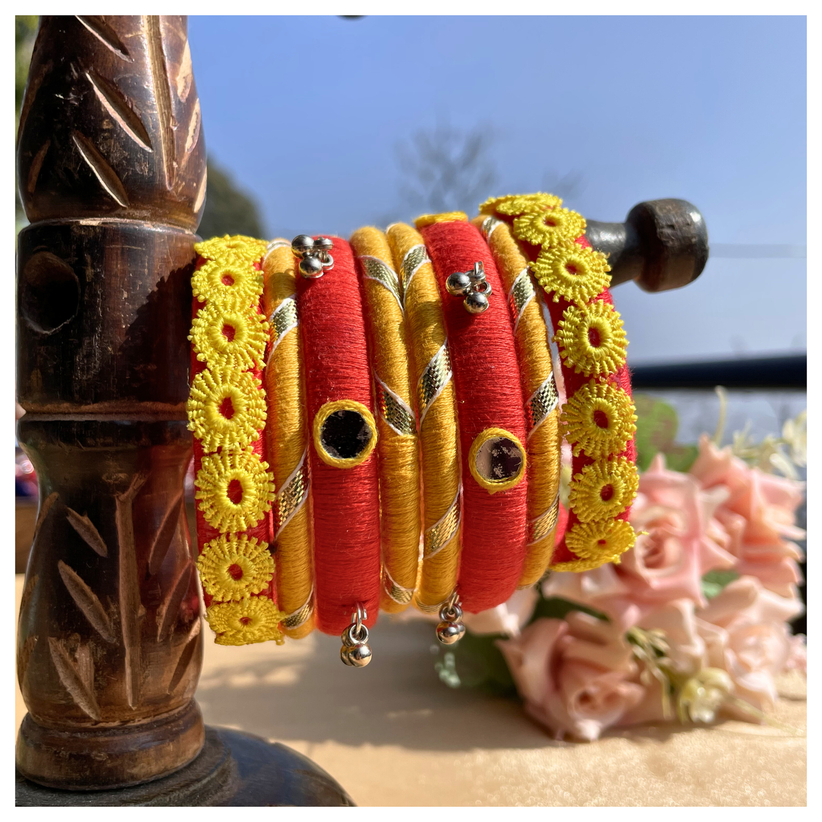 Floral Festive Bangle set