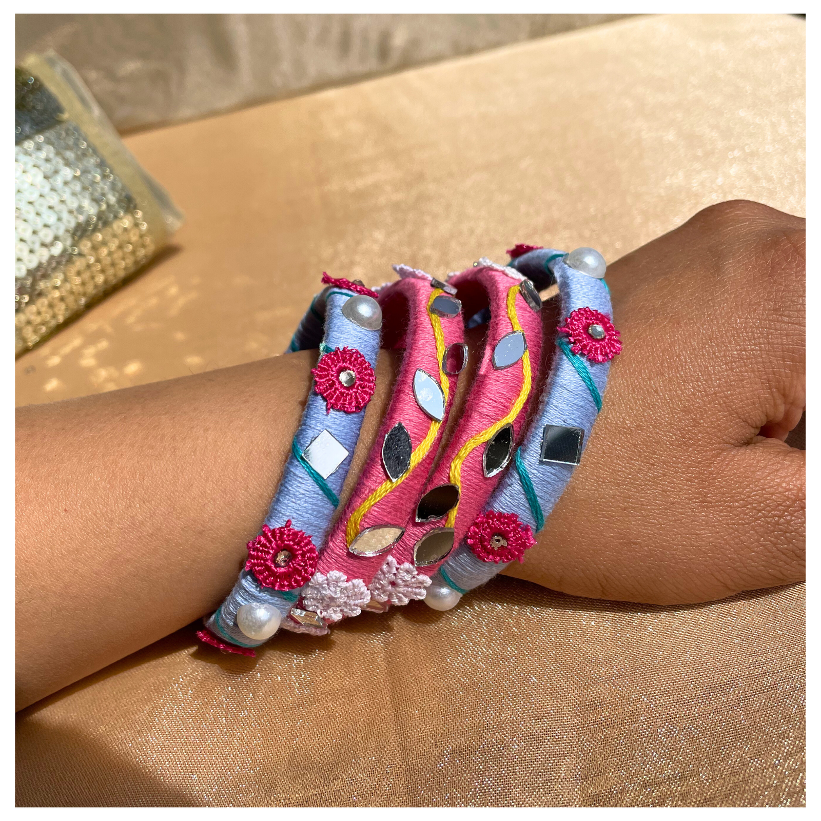 Floral festive Bangles Set