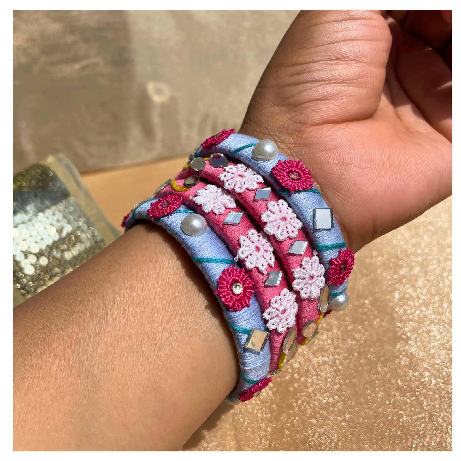 Floral festive Bangles Set