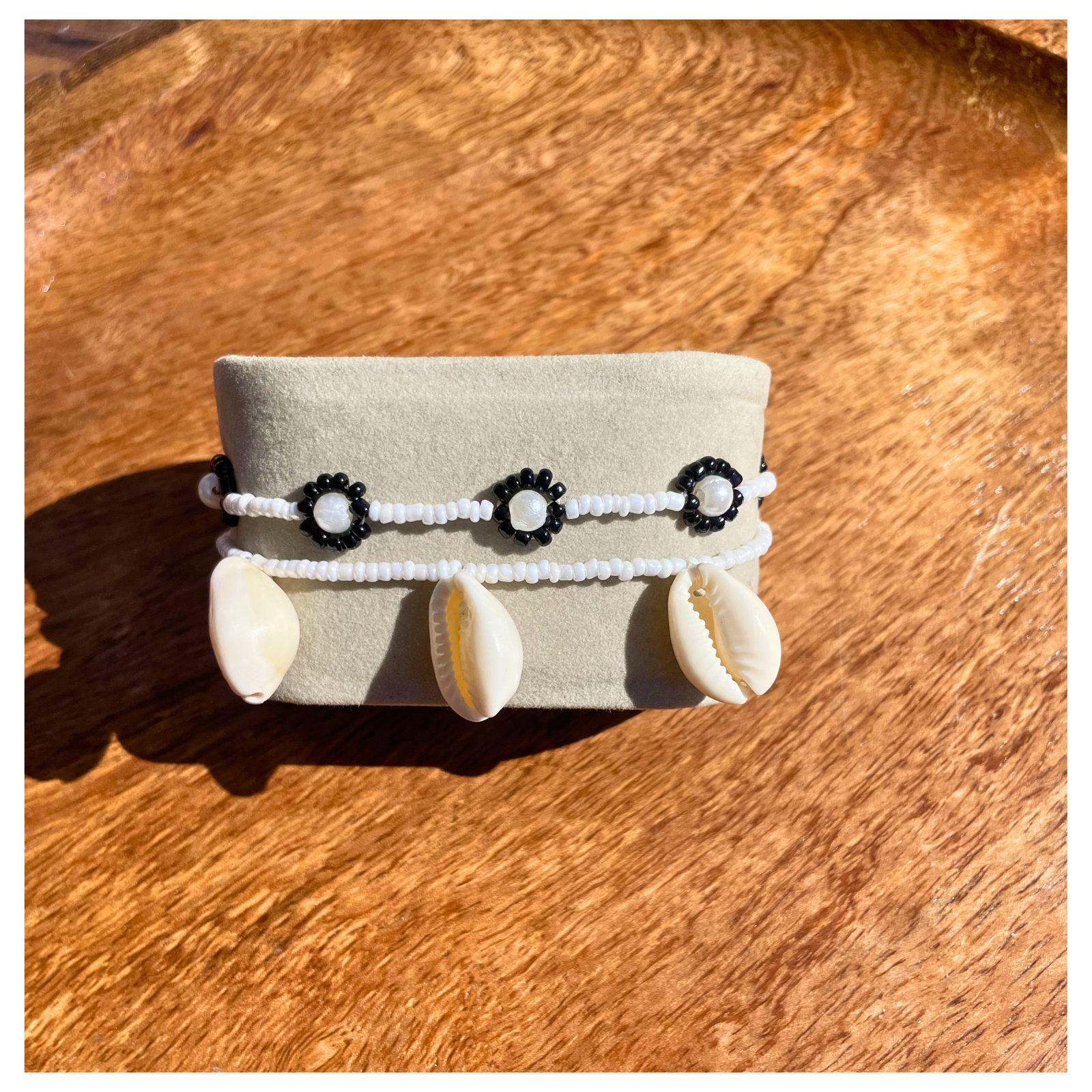 Cowrie Shell & Seed Bead Bracelet