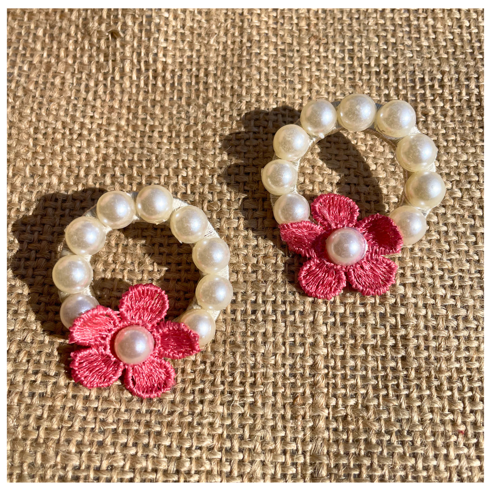 Handmade Pearl Bloom Floral Earrings for Women