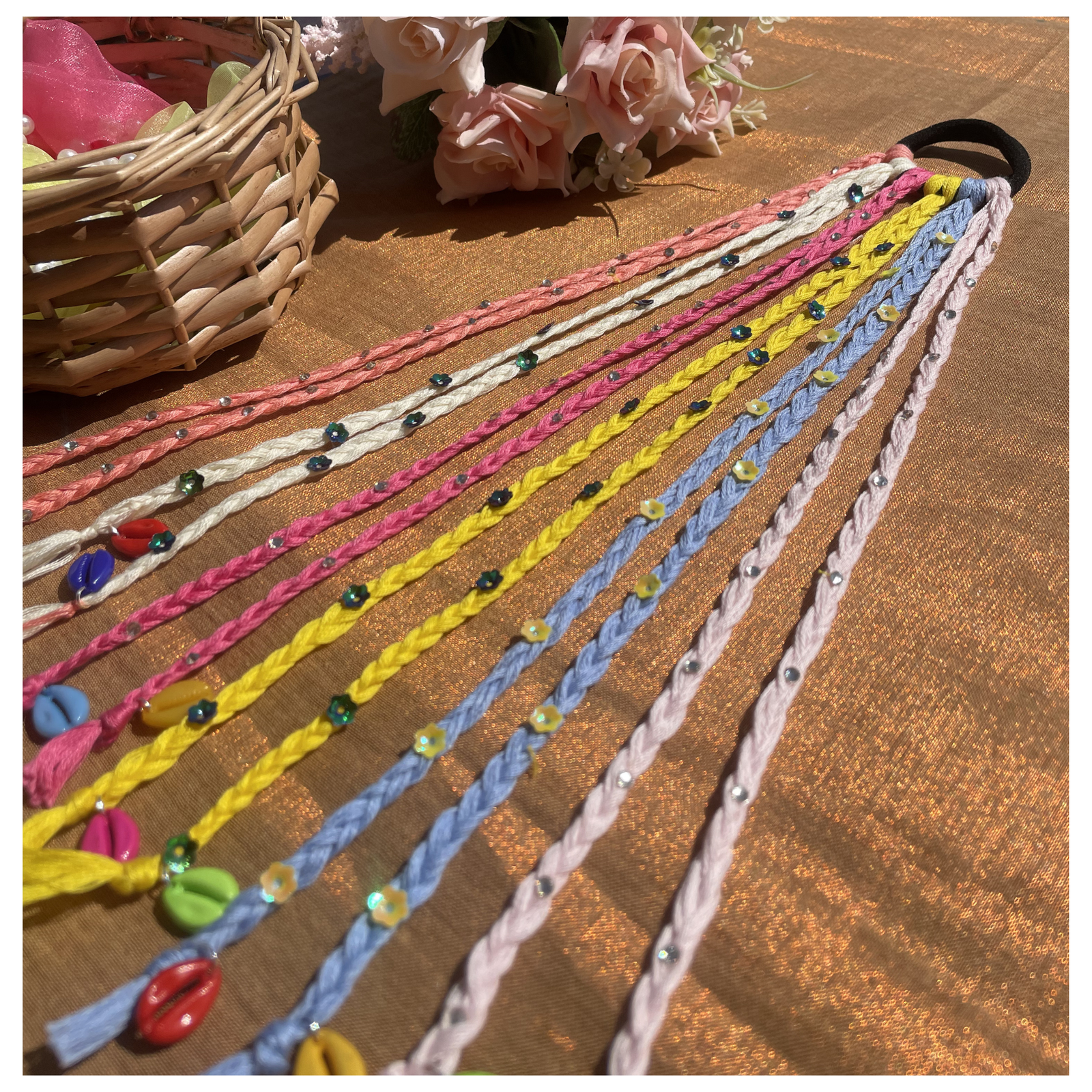 Pastel Sparkle Braid Hair String