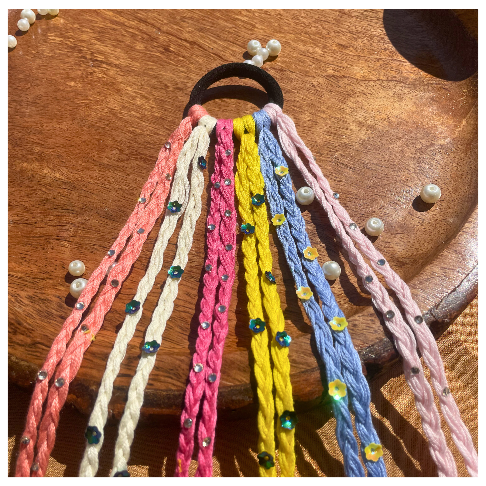 Pastel Sparkle Braid Hair String