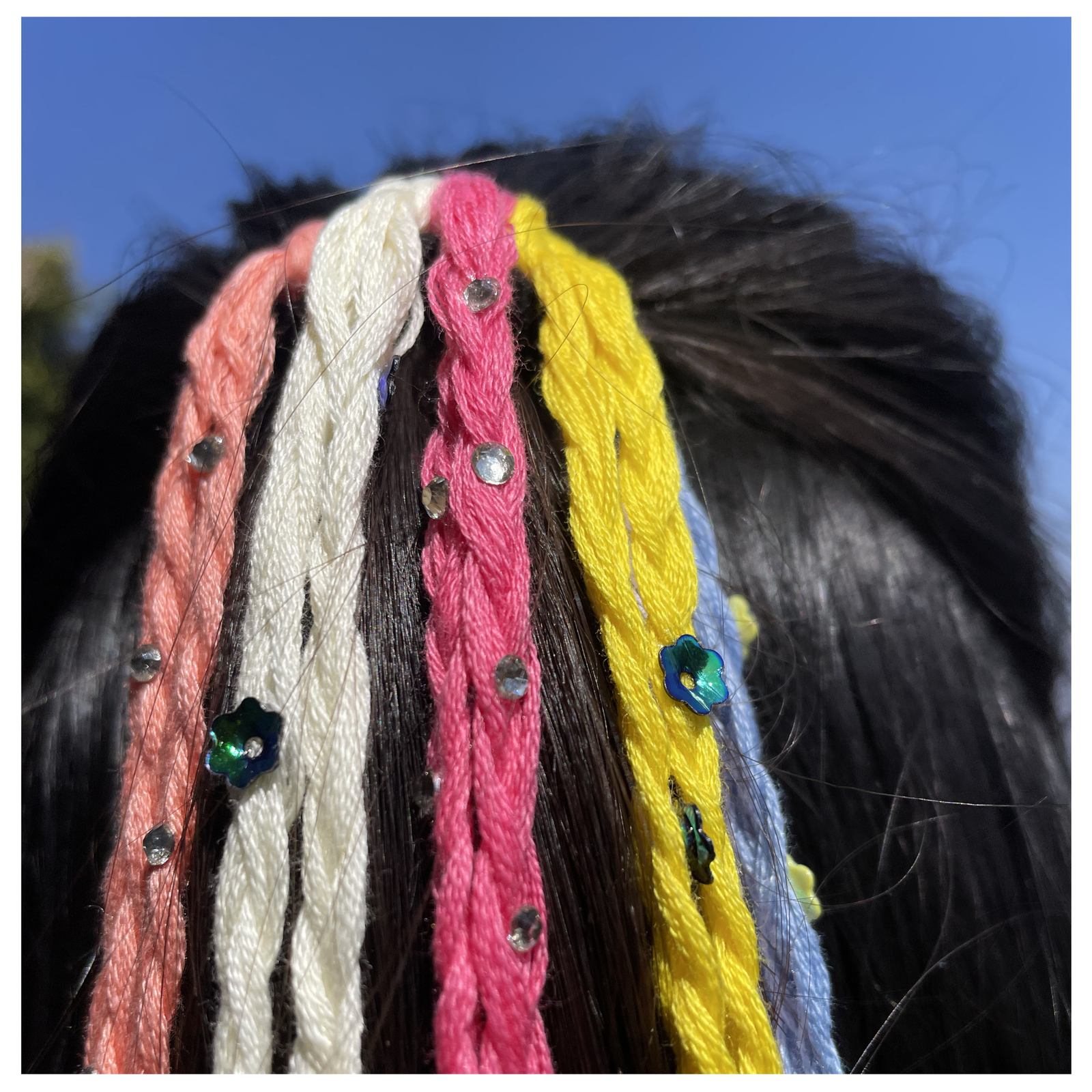 Pastel Sparkle Braid Hair String