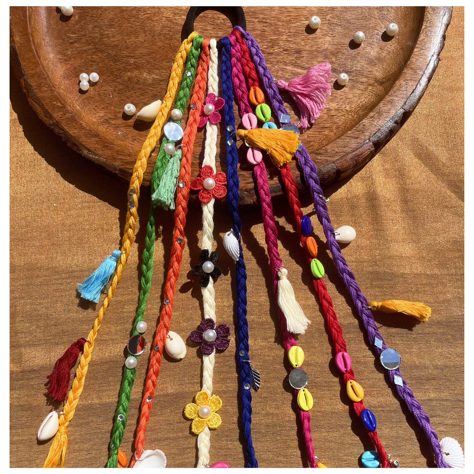 Boho Charm Rainbow Hair String