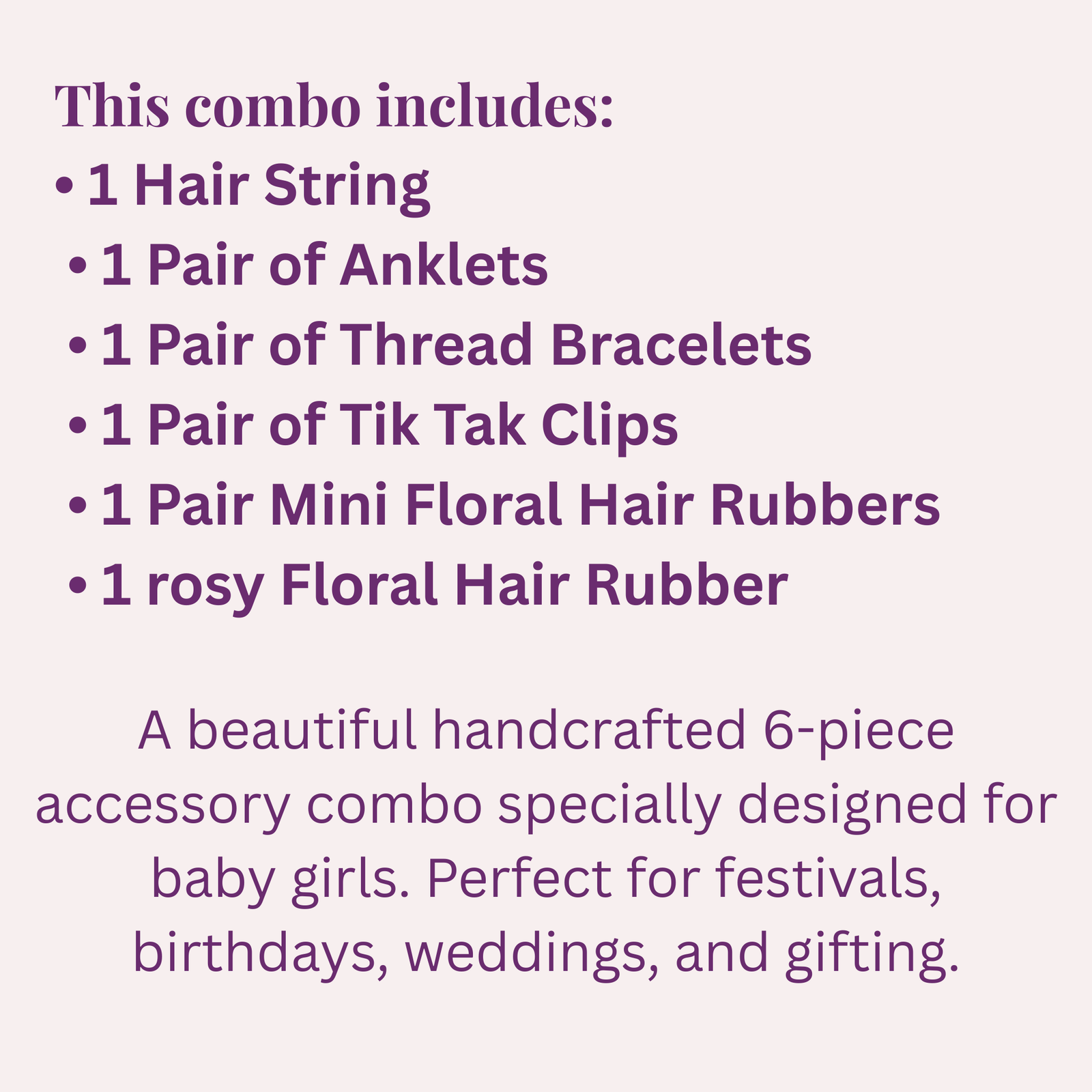 Baby Girl Handmade Accessory Combo Gift Set