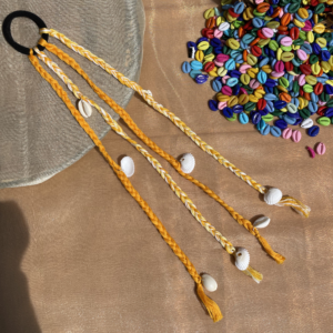Boho Shell Braided Hair String – Handmade Hair Accessory