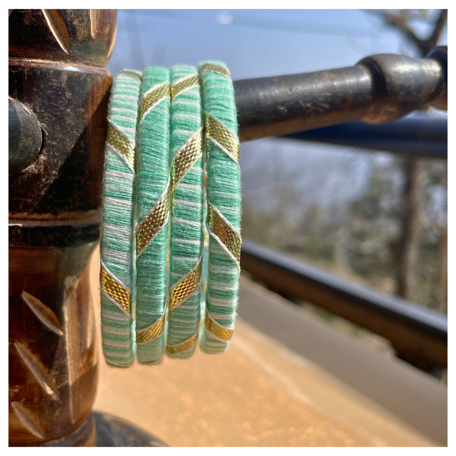 SauGaat Elegant Cotton-Wrapped Bangles