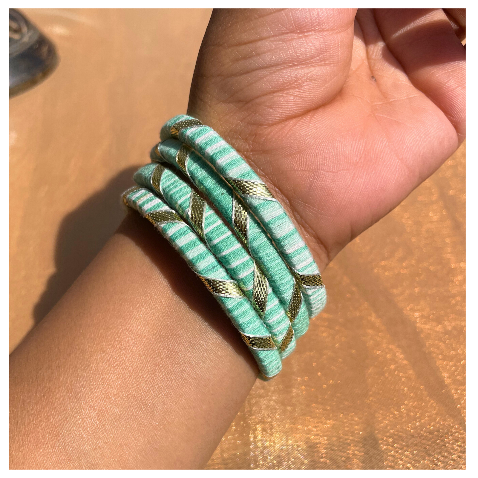 SauGaat Elegant Cotton-Wrapped Bangles