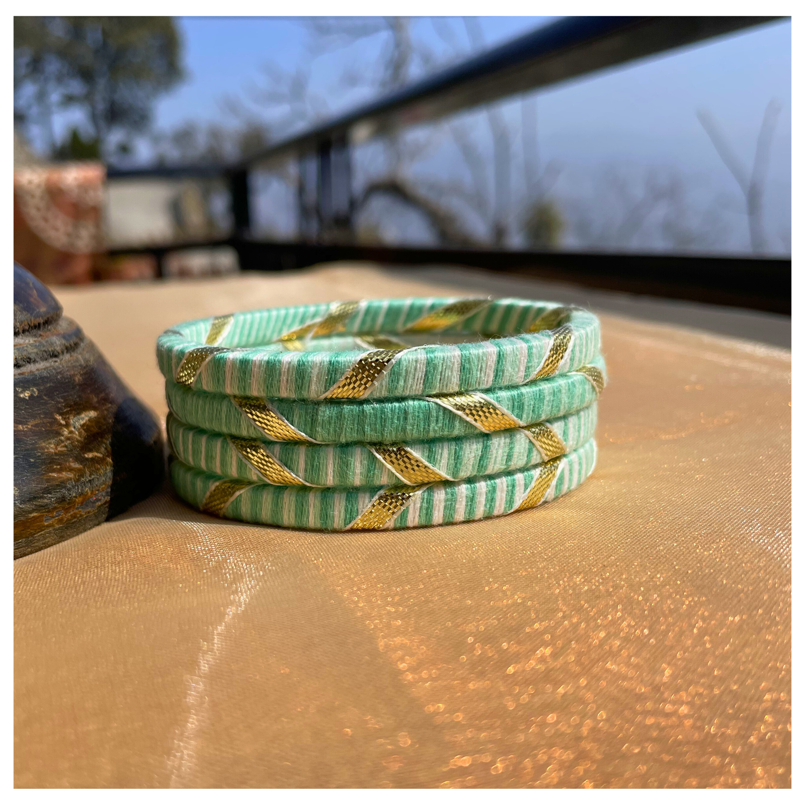 SauGaat Elegant Cotton-Wrapped Bangles