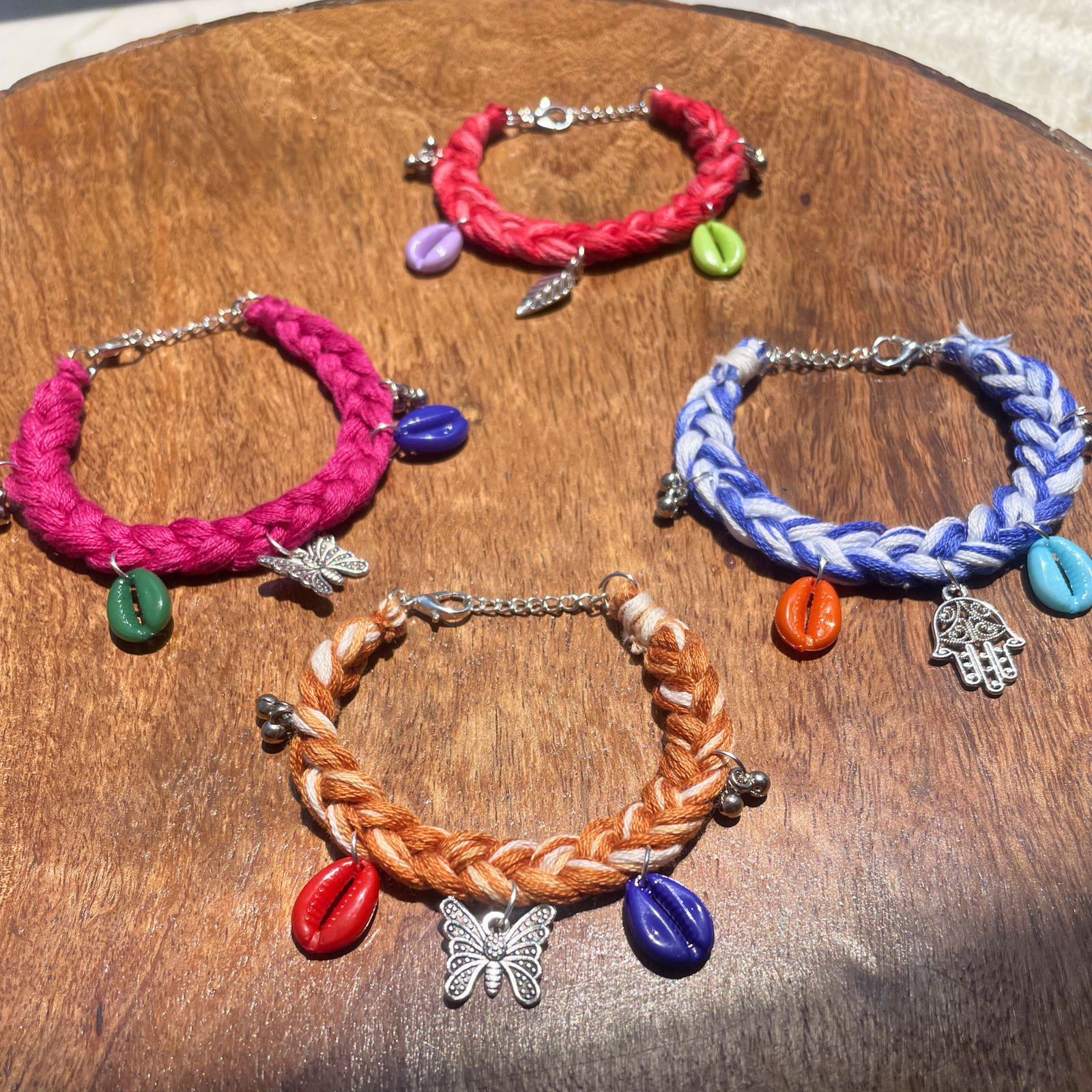 Handcrafted Boho Braided Bracelet Set –of 4