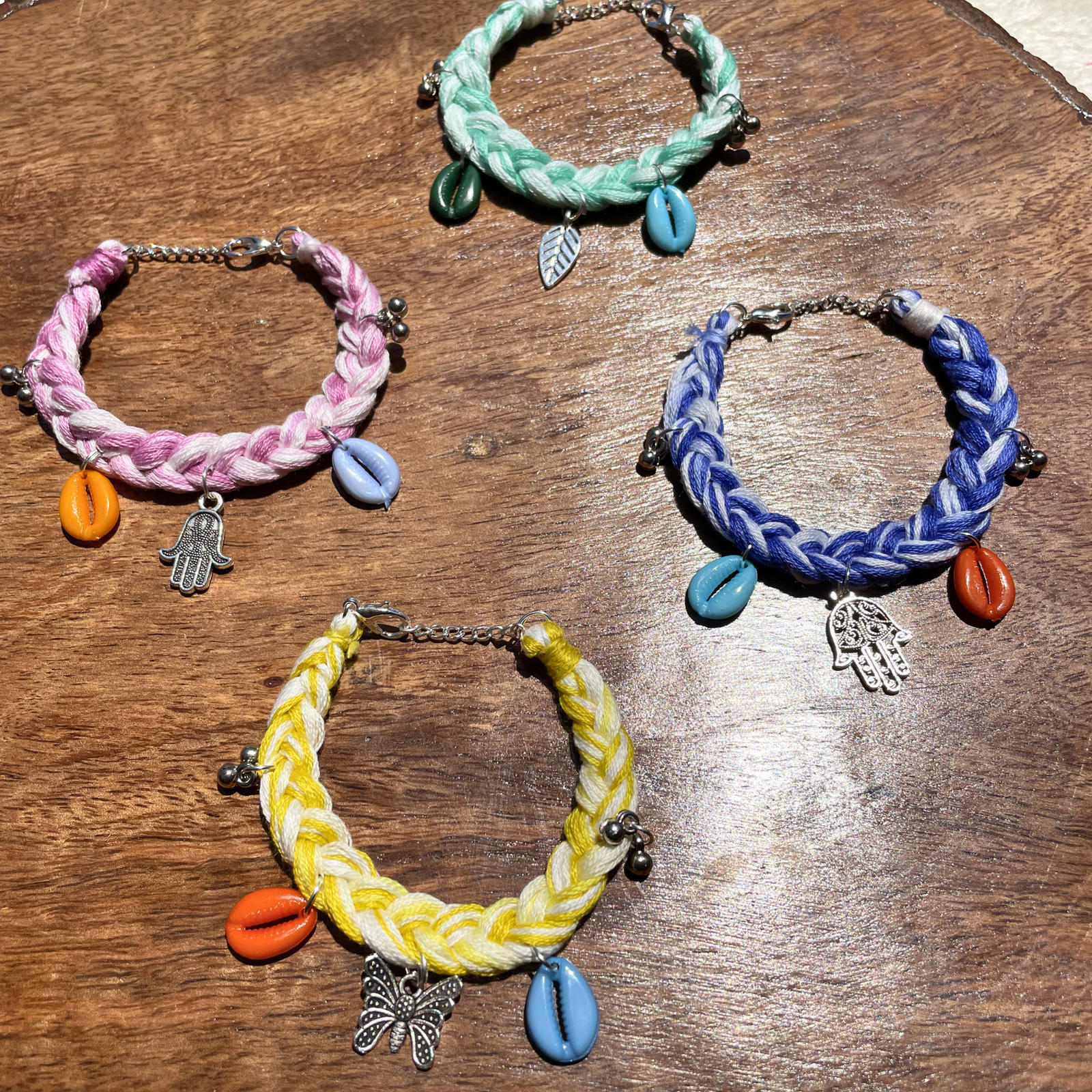 Handcrafted Boho Braided Bracelet Set – 4