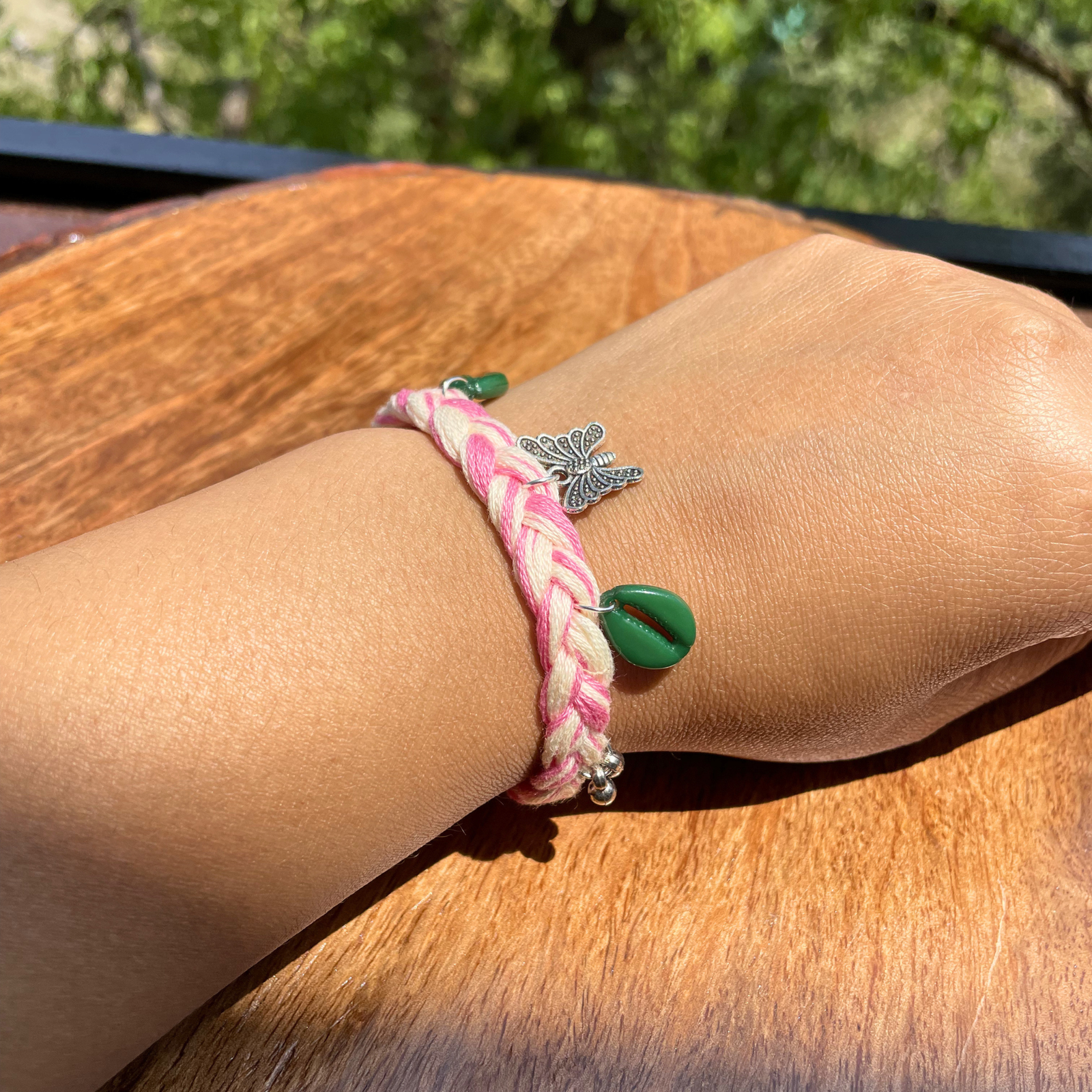 Handcrafted Boho Braided Cotton Thread Bracelets– Set of 4