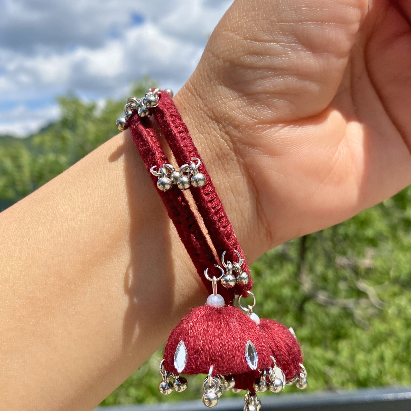 Handcrafted Jhumka Thread Bangles
