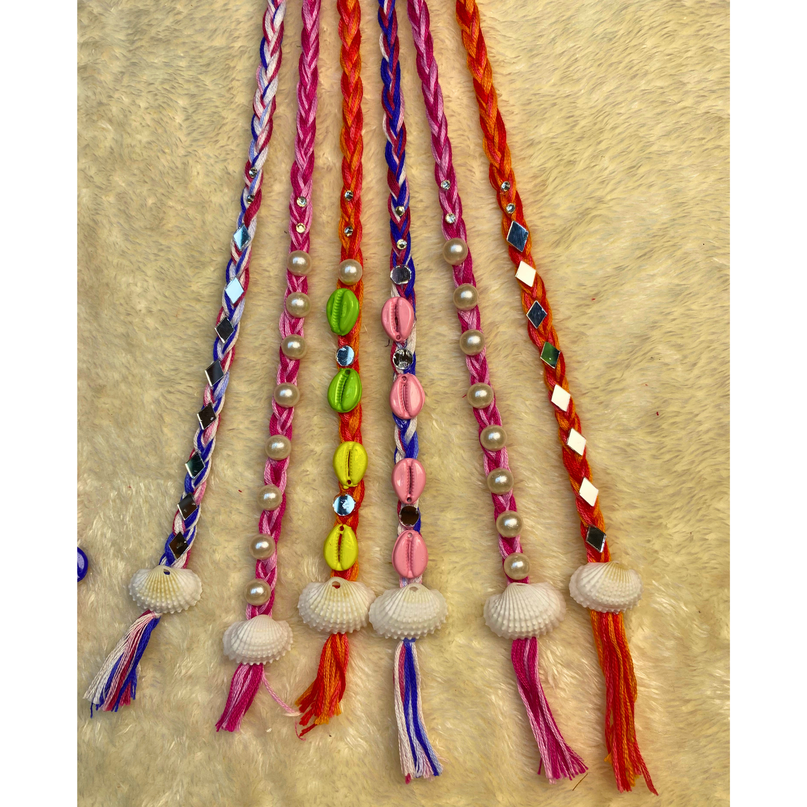 Carnival Blossom Boho Hair Strings – Set of 2 (Short & Long)