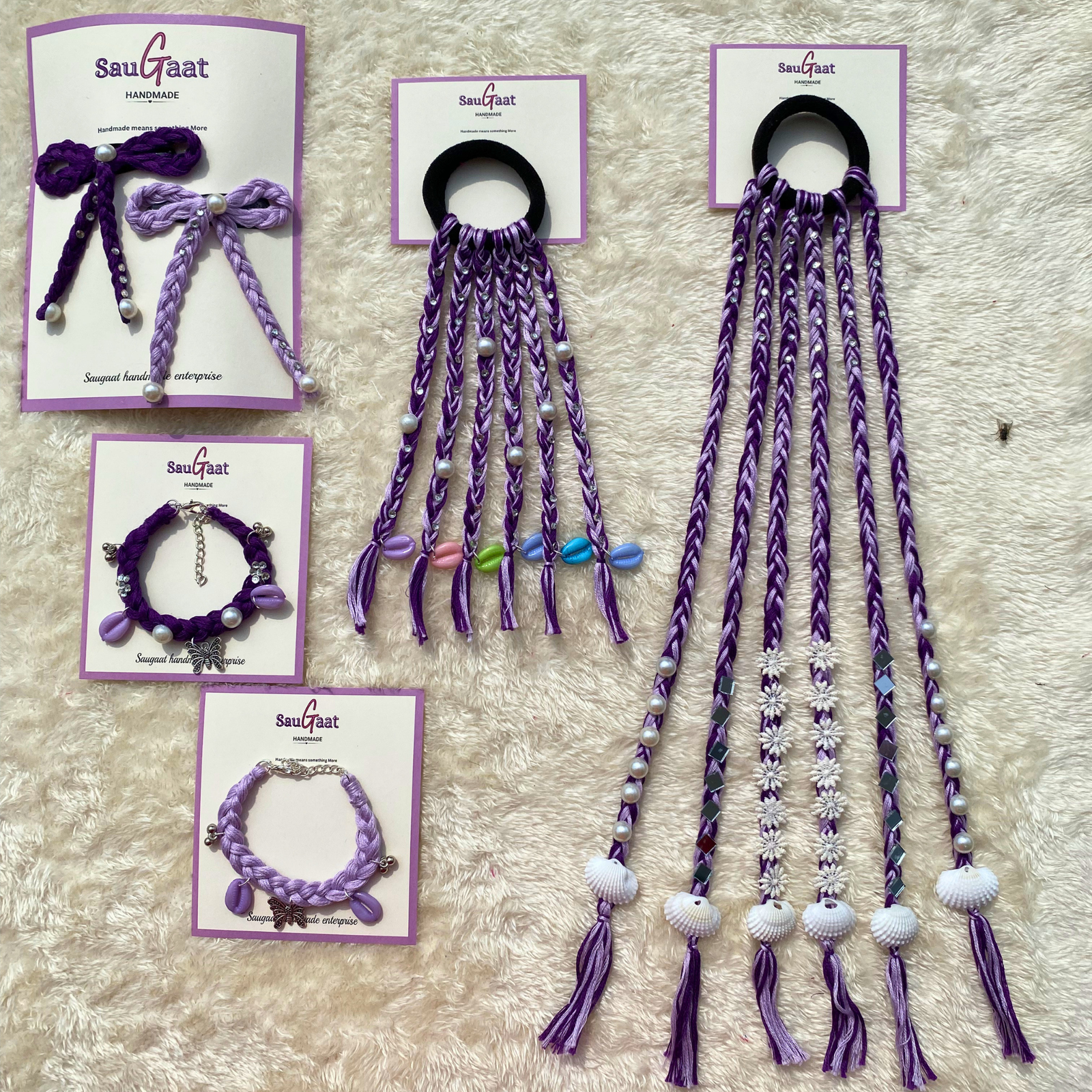 purple lilac boho combo set