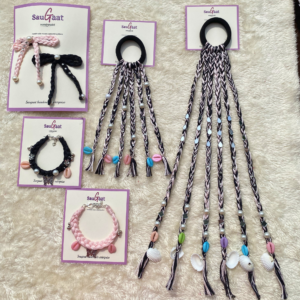 black pink boho combo set